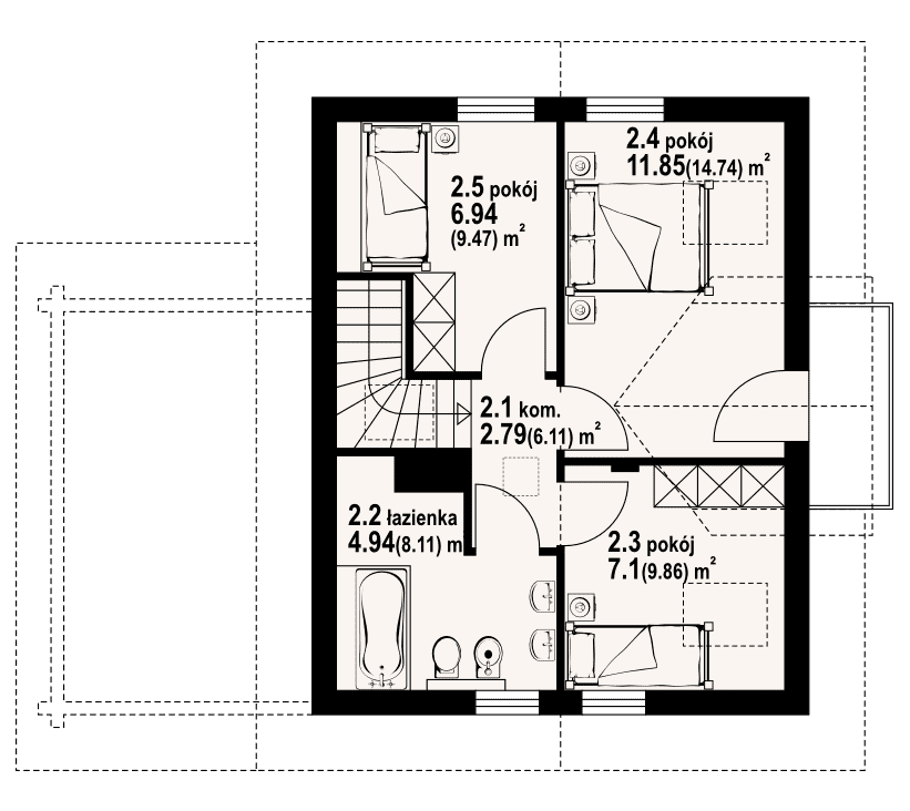 Holzhaus mit 4 Zimmer