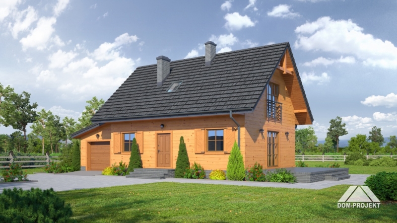 Blockhaus mit Garage