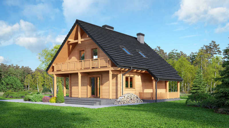 Holzblockhäuser Einfamilienhaus